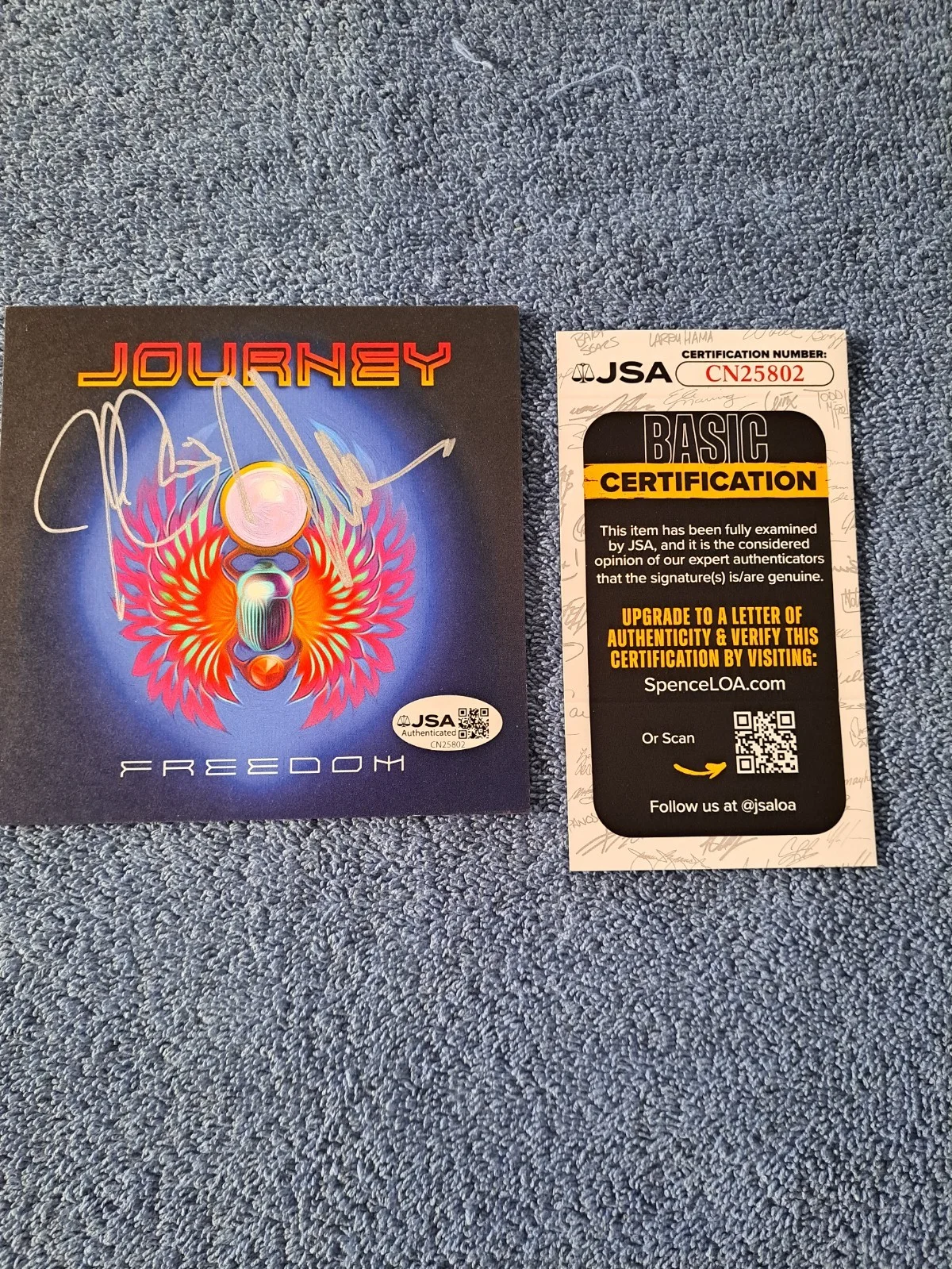 NEAL SCHON and JONATHAN CAIN SIGNED JOURNEY FREEDOM CD JSA COA, image 3