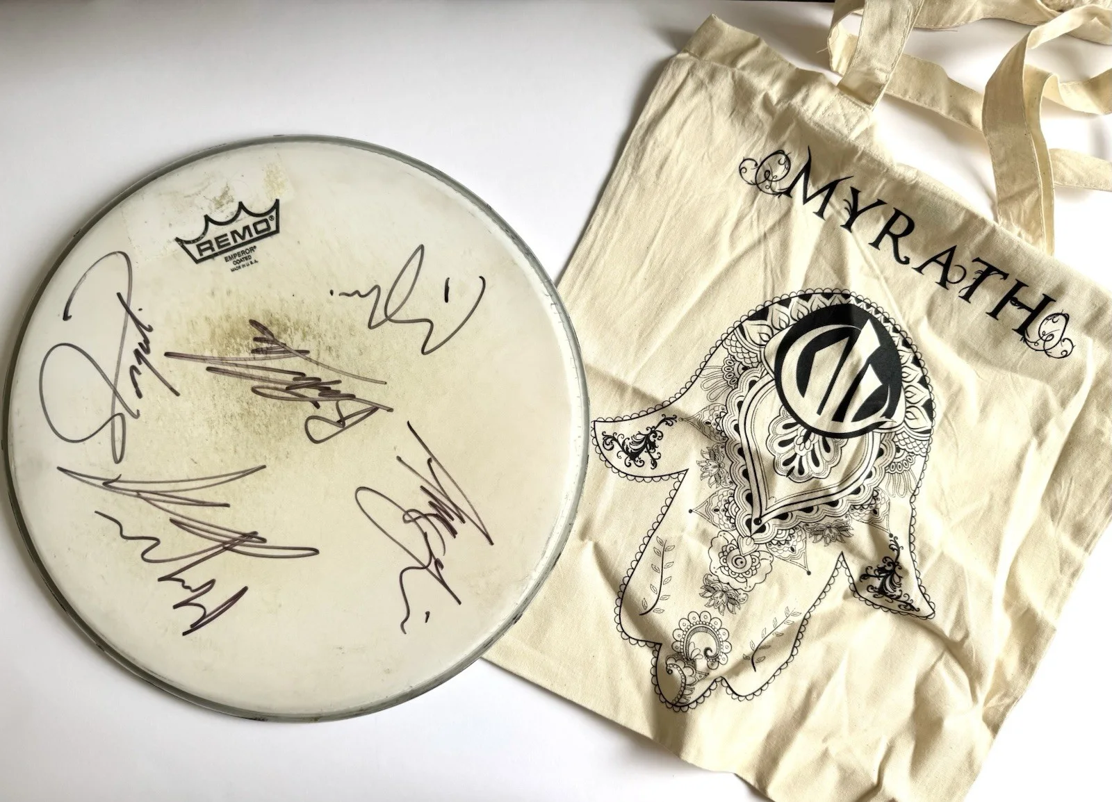 SIGNED Myrath Drumhead & Tote Bag 2018, image 2