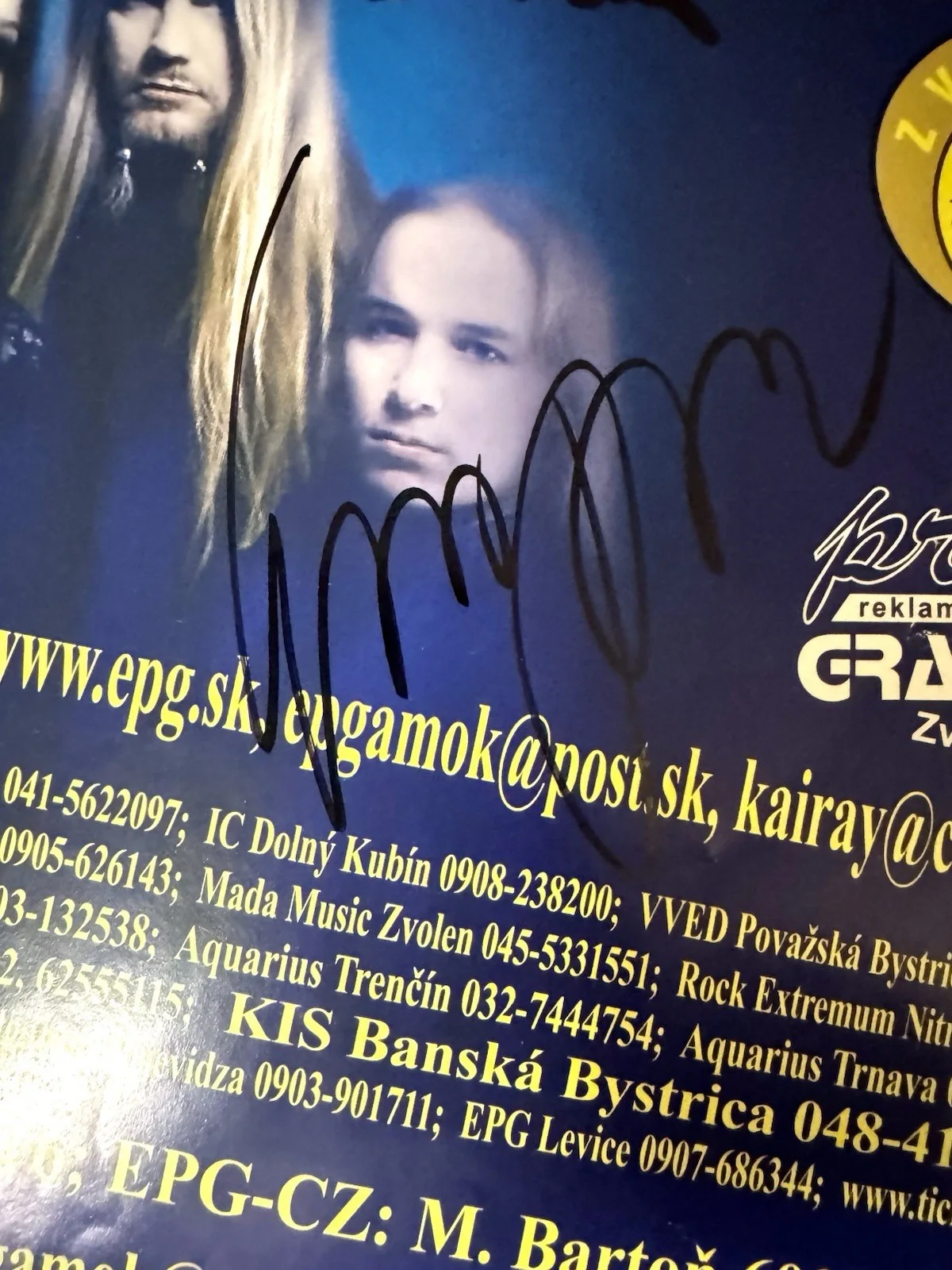 SIGNED Nightwish 2003 Poster Tarja Turunen Marko Hietala Jukka RARE, image 5