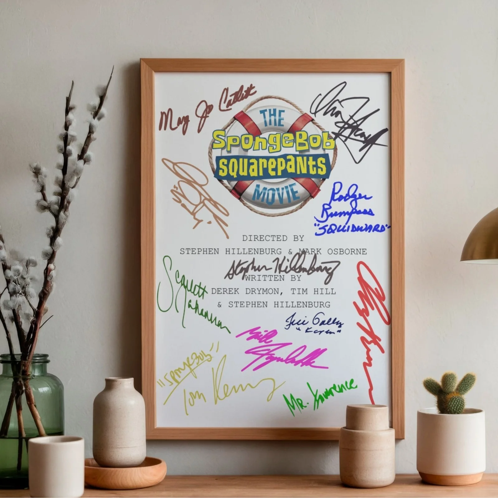 The SpongeBob Squarepants Movie Inspired Poster A4 Pre-Printed Signature Gift, изображение 2