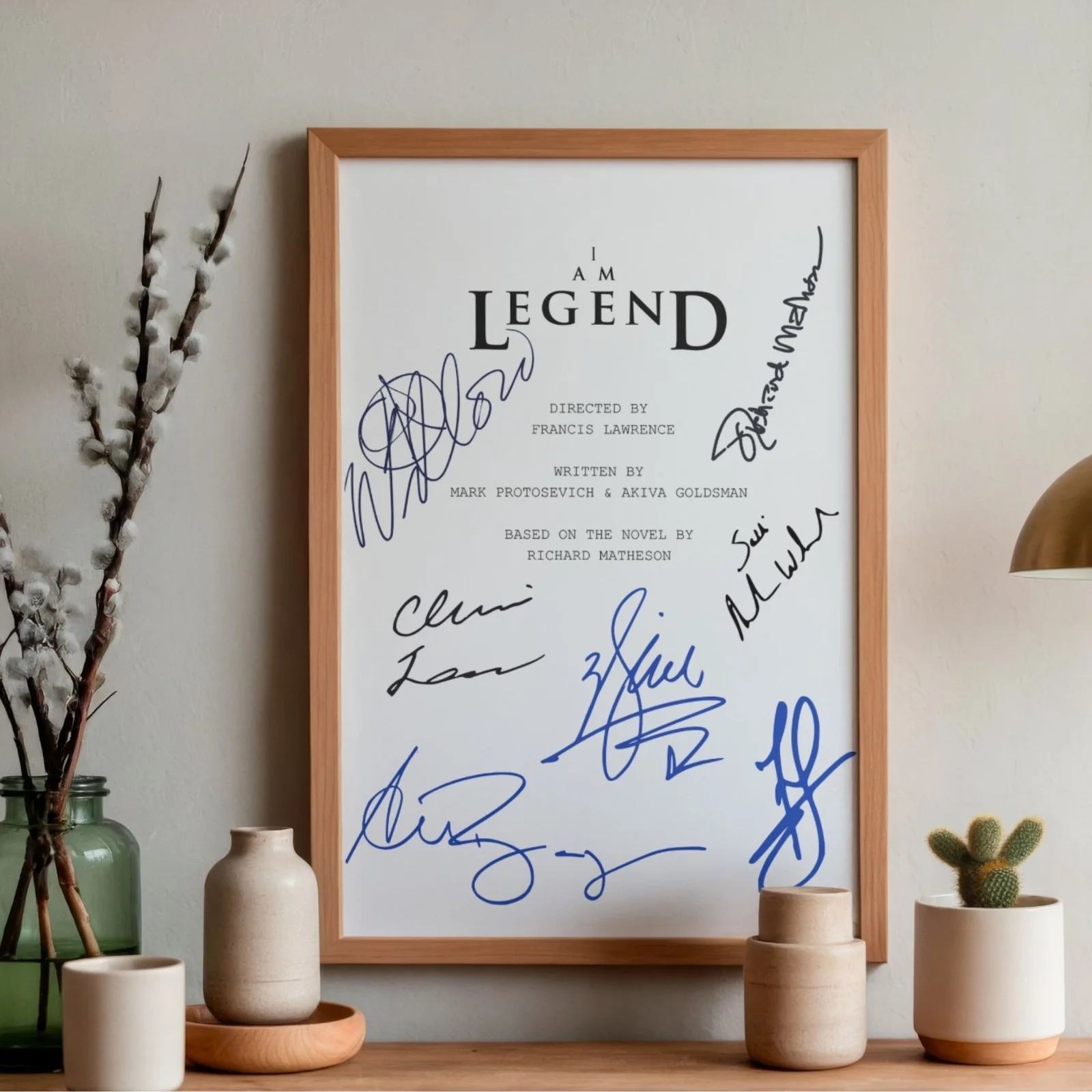 I Am Legend Inspired Poster A4 Per-Printed Signature Script Style Wall Art Gift, image 2