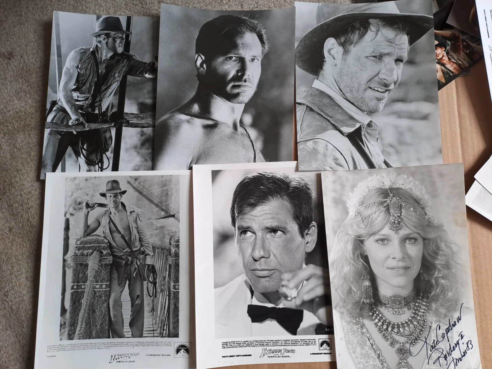 Lot of original large colour TEMPLE OF DOOM FOH photos+ B&W stills Indiana Jones, изображение 5