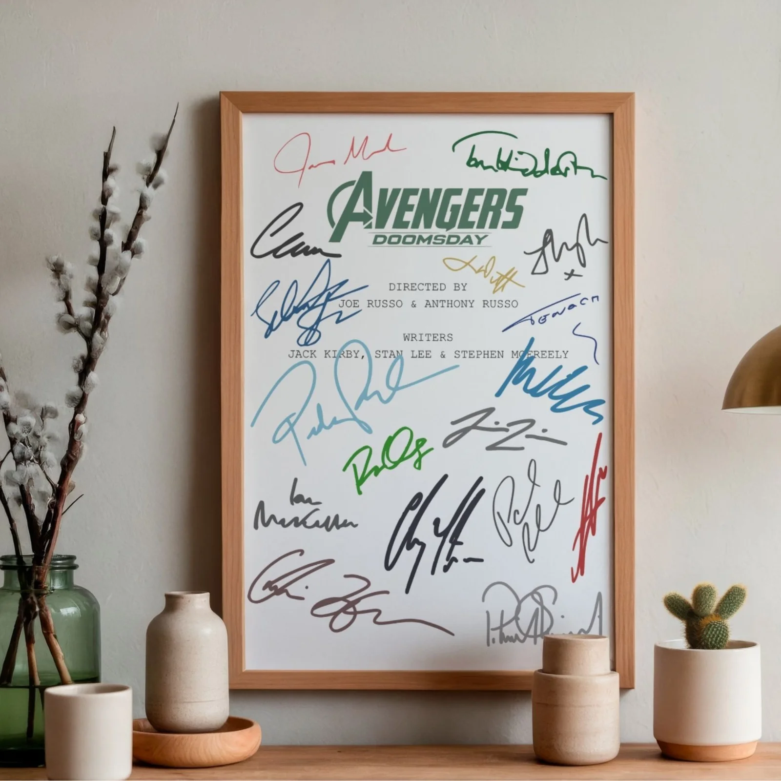 Avengers Doomsday Inspired Poster A4 Pre-Printed Signature Script Style Film Art, image 2