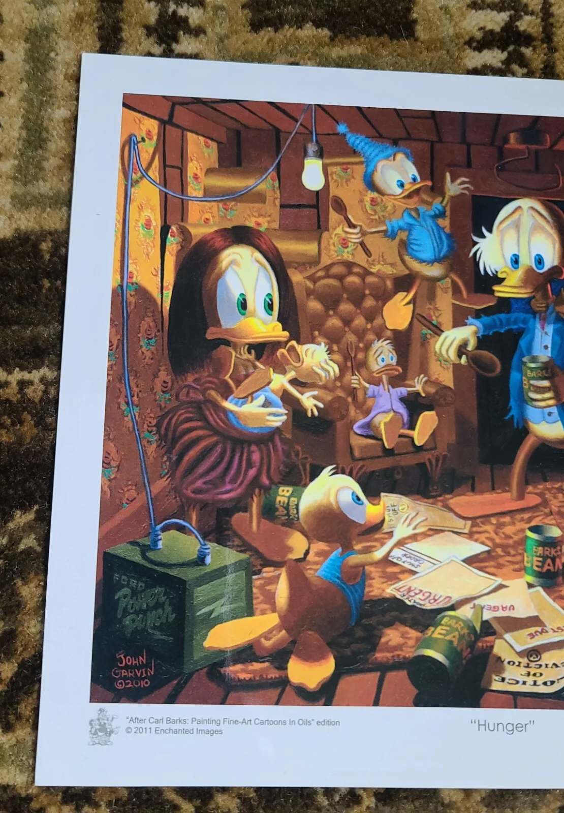 John Garvin — John Garvin "Hunger" 8"x10" Print After Carl Barks Donald Duck Ducktales Signed, изображение 2