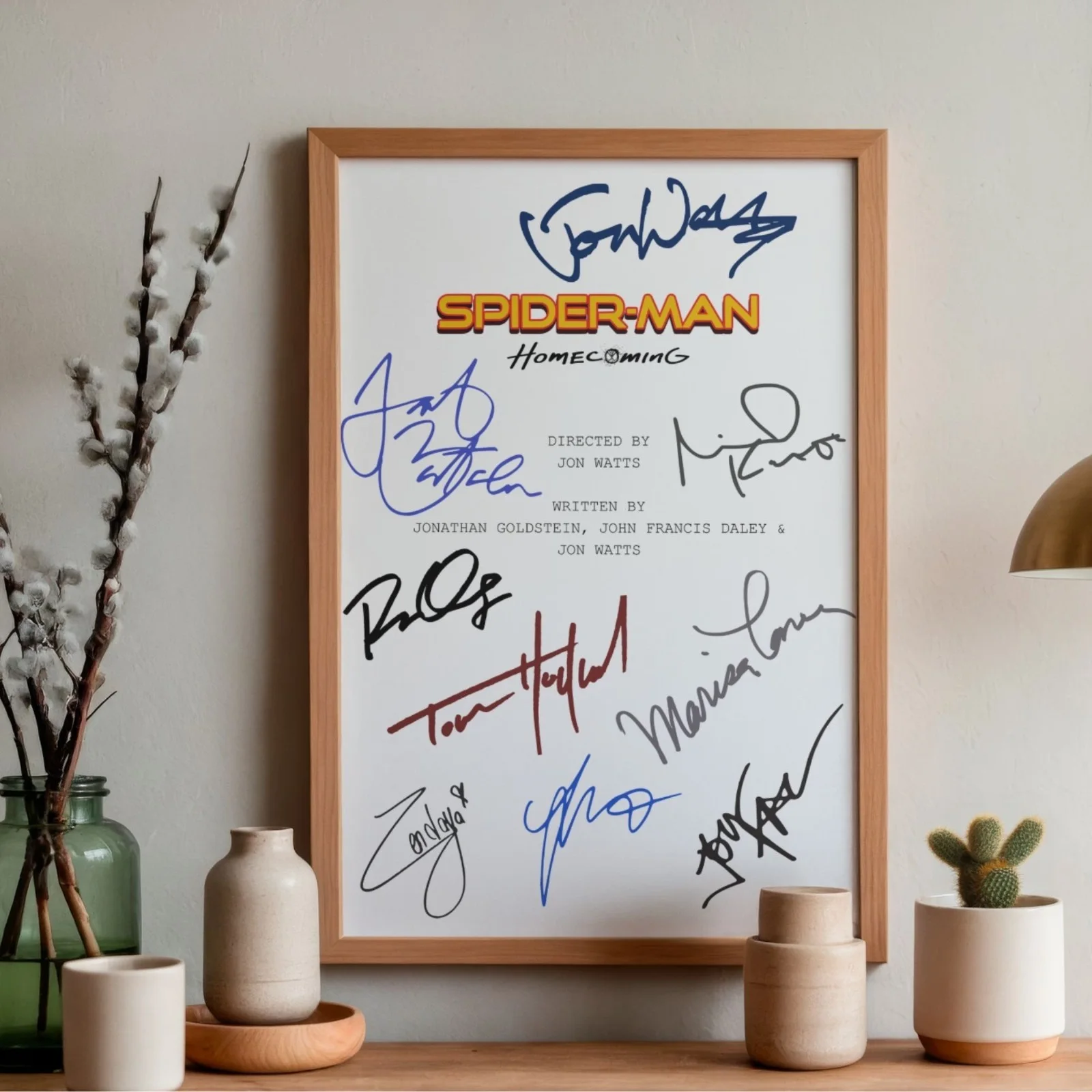 Spider-Man Homecoming Inspired Poster A4 Pre-Printed Autograph Script Style Gift, image 2