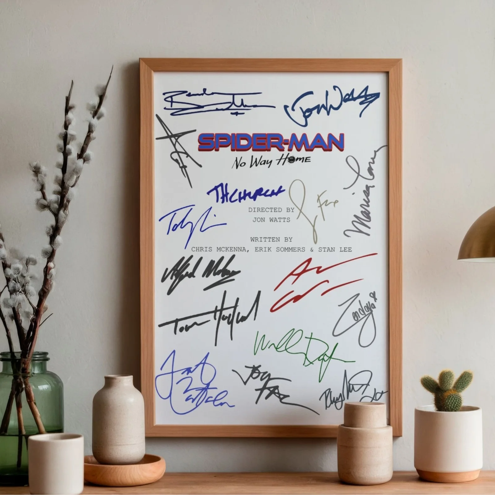 Spider-Man No Way Home Inspired Poster A4 Pre-Printed Signature Script Style Art, изображение 2