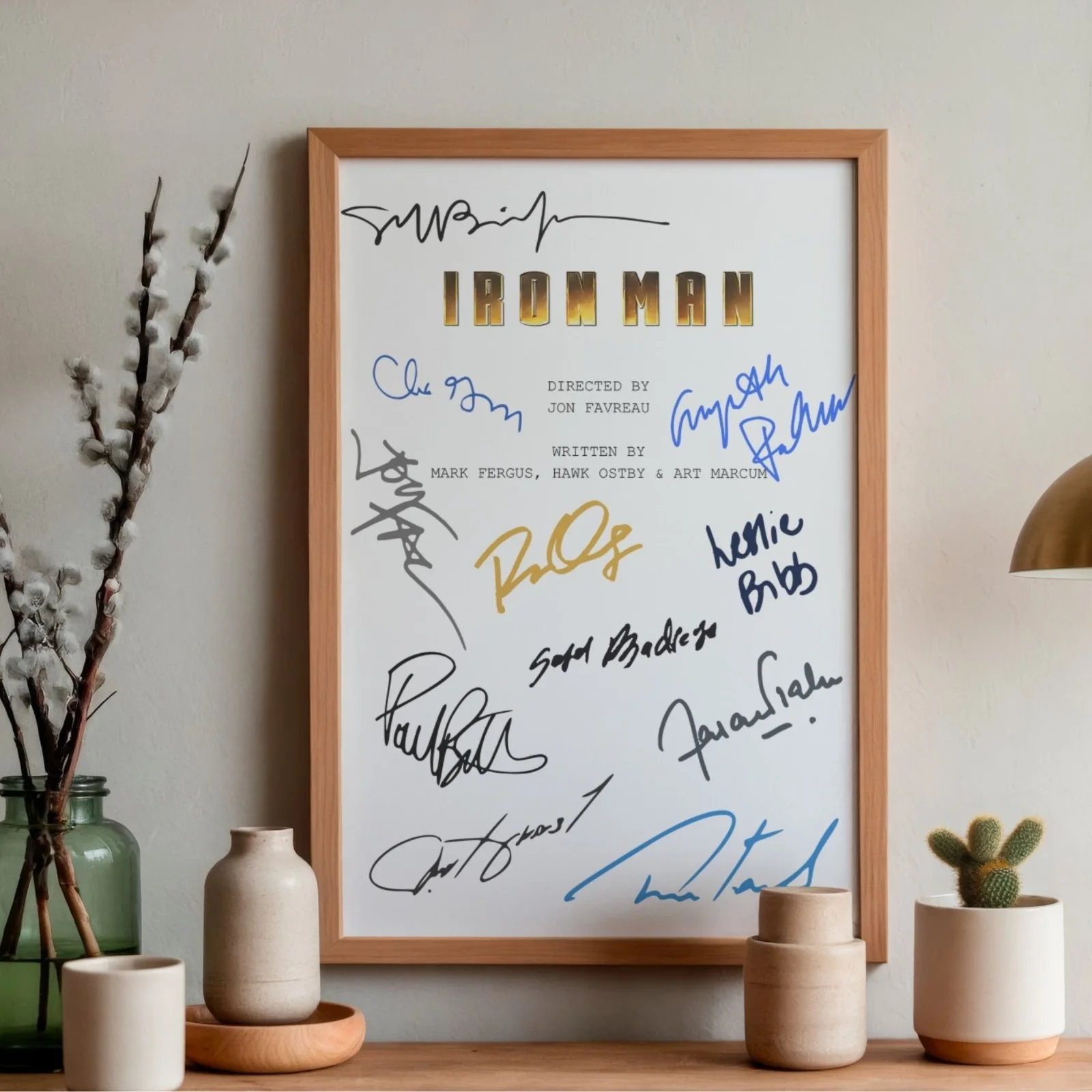 Iron Man Inspired Poster A4 Pre-Printed Autograph Script Style Wall Art Gift, image 2