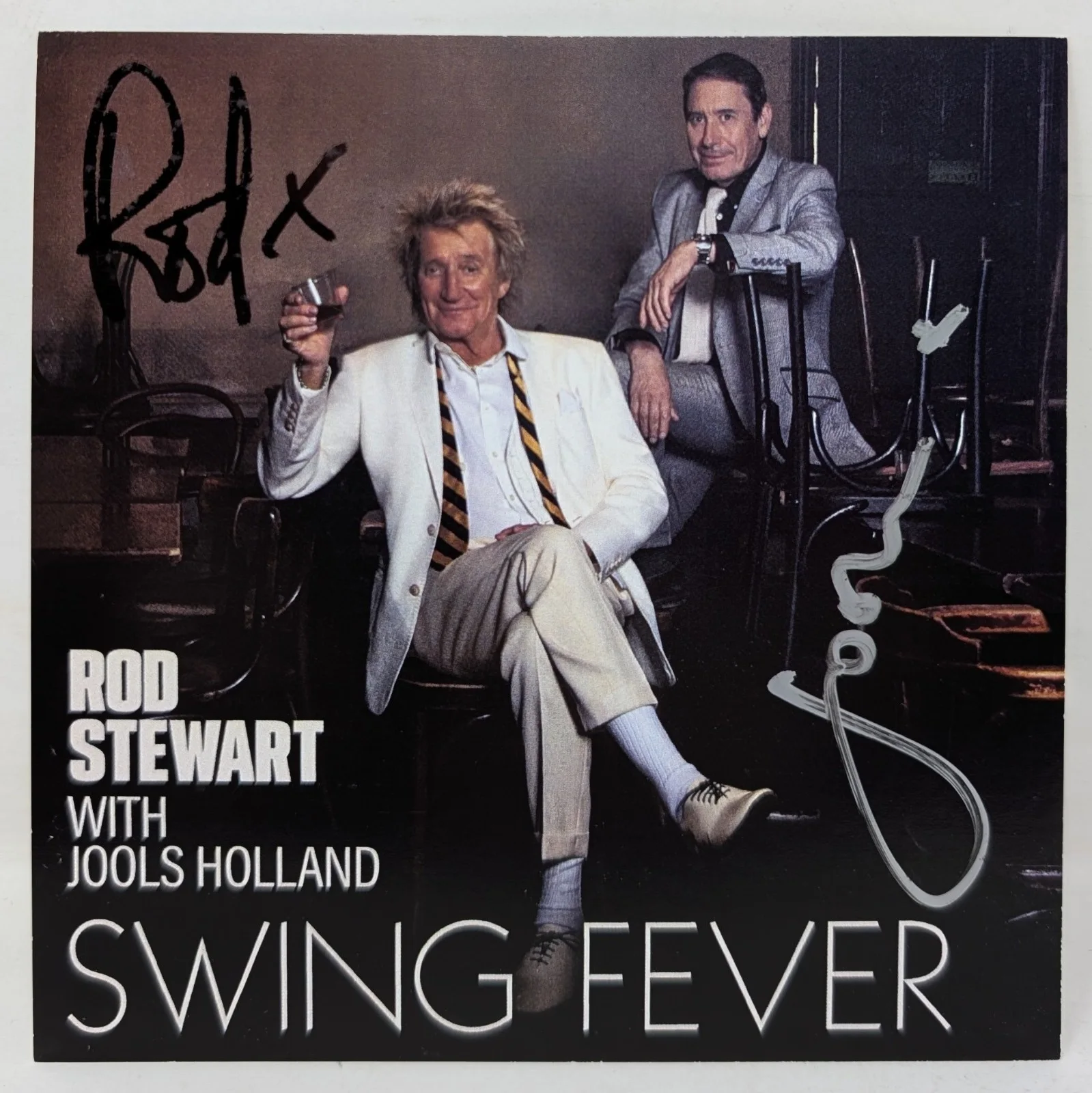 Rod Stewart Signed CD Swing Fever With Jools Holland 2024 Autographed New, image 2