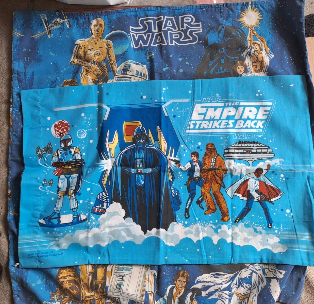STAR WARS and EMPIRE STRIKES BACK official rare vintage pillow cases., изображение 4