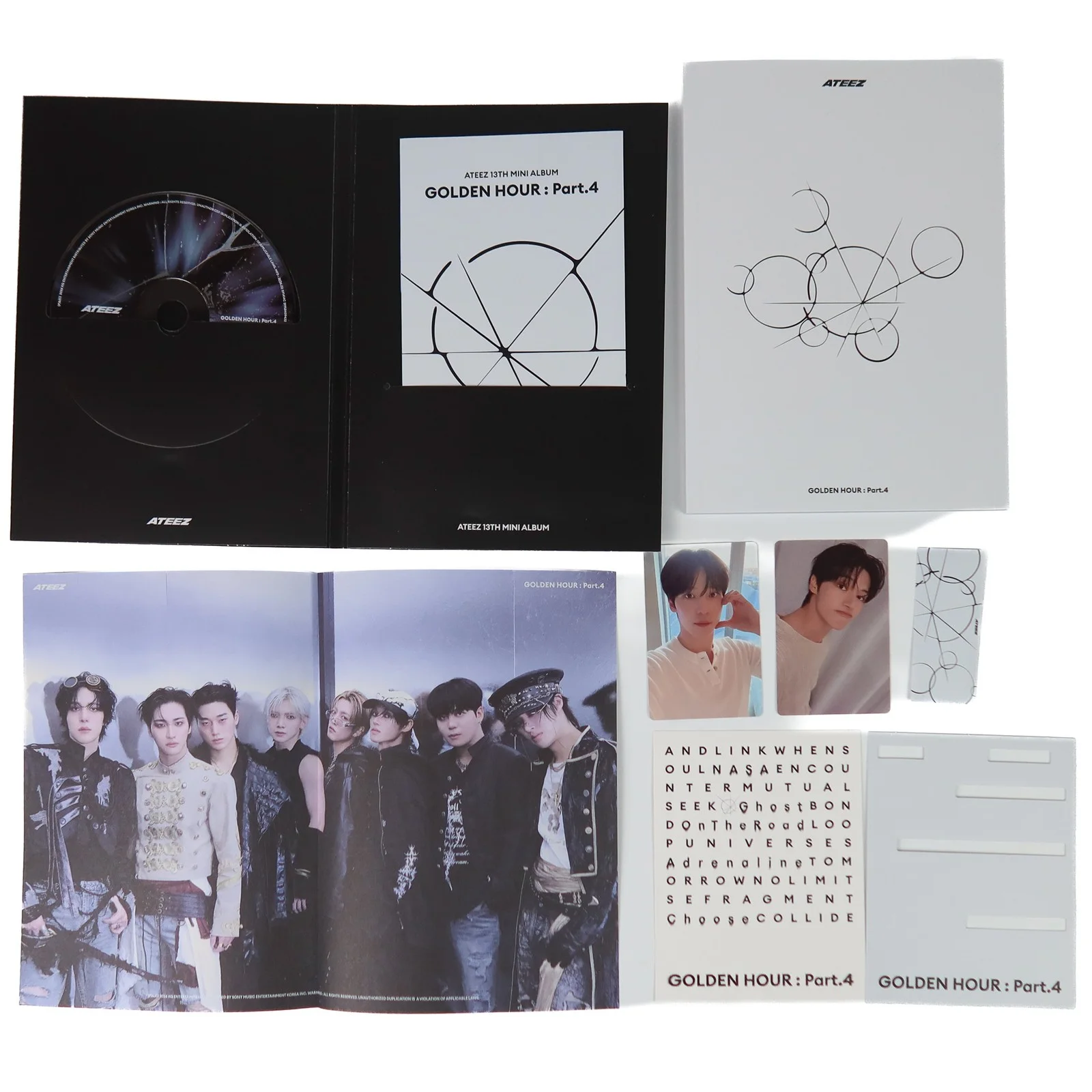 Ateez - Golden Hour : Part 4 [Z Ver.] 13th Mini Album Signed + Message CD Promo, изображение 2