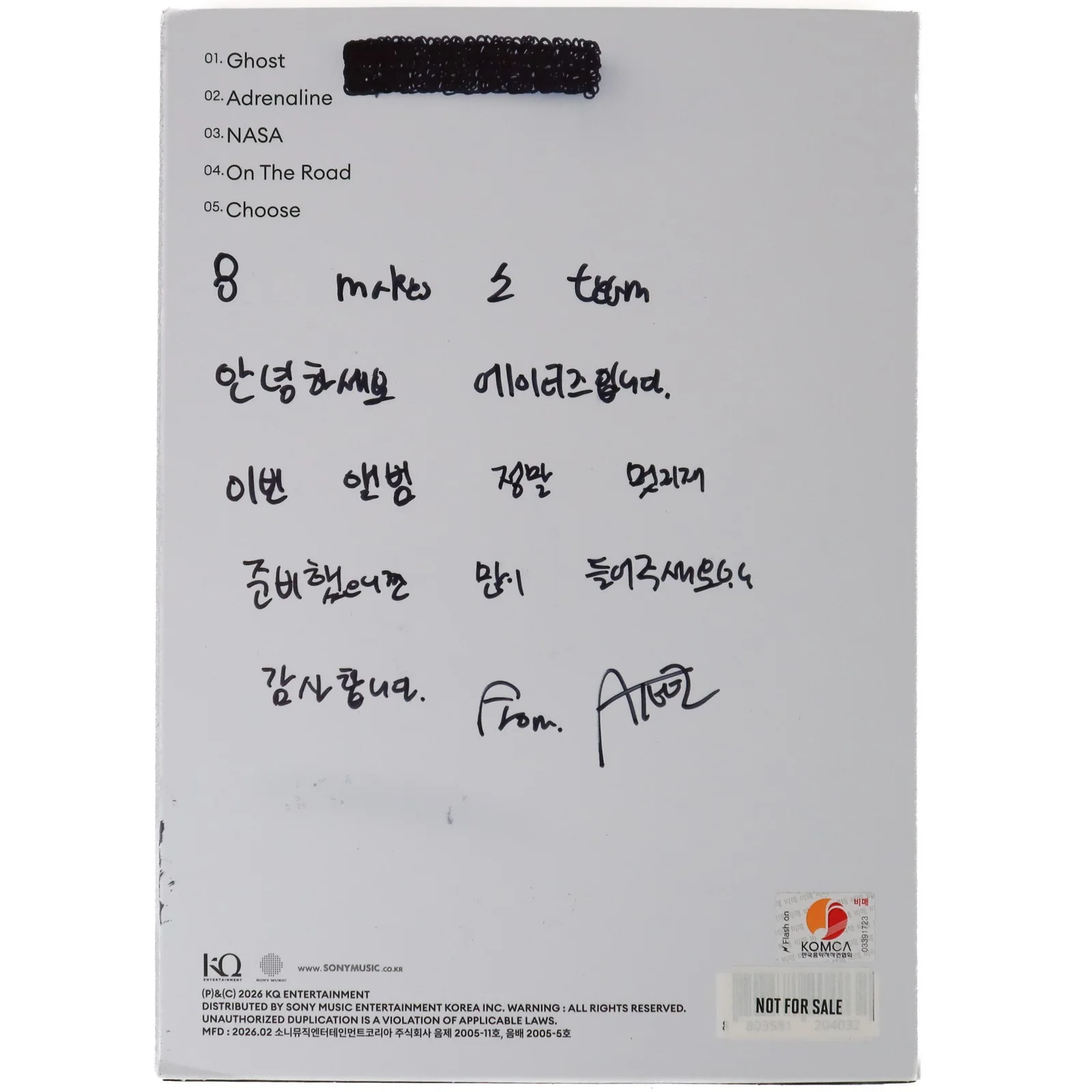 Ateez - Golden Hour : Part 4 [Z Ver.] 13th Mini Album Signed + Message CD Promo, изображение 3