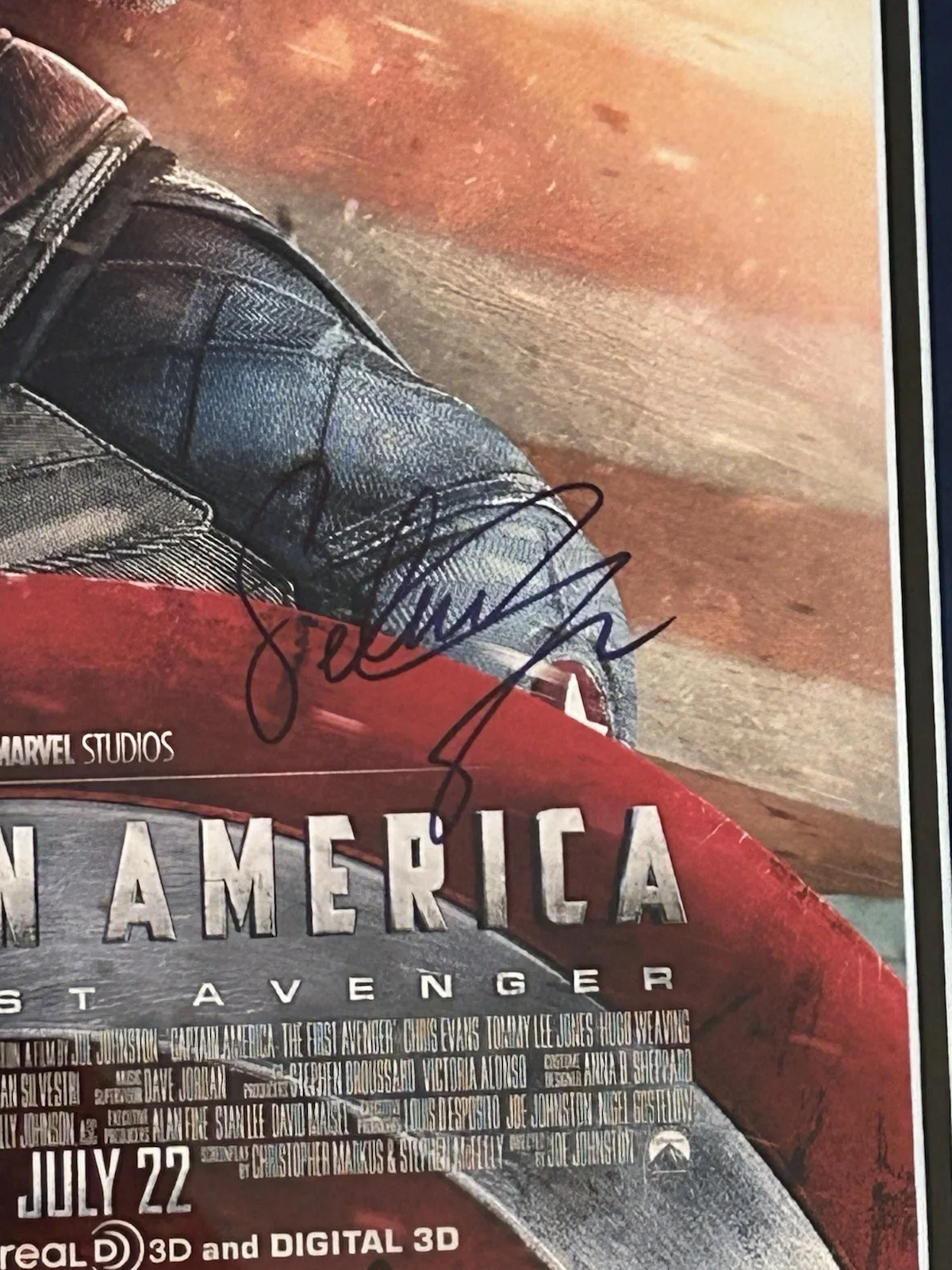 Captain America Signed Chris Evans Sebastian Stan Autographed Marvel Atwell, image 3