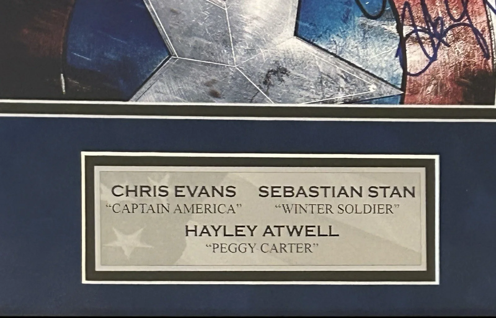 Captain America Signed Chris Evans Sebastian Stan Autographed Marvel Atwell, image 4