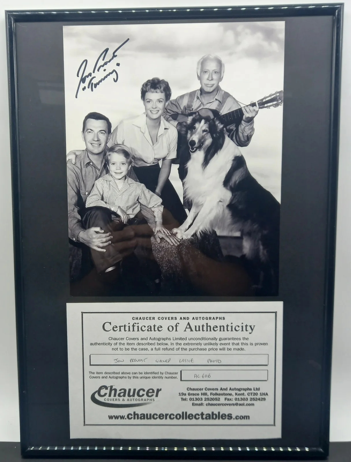 Genuine Certified TV LASSIE Tom Provost Timmy Hand Signed Autograph Framed + COA, изображение 2