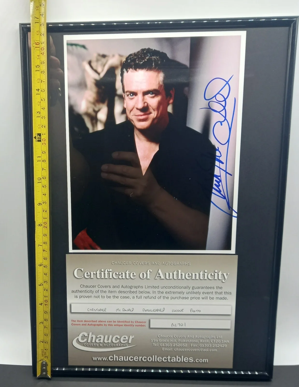 Genuine Certified CHRISTOPHER MCDONALD Signed Autographed Framed 17"x12" + COA, image 5