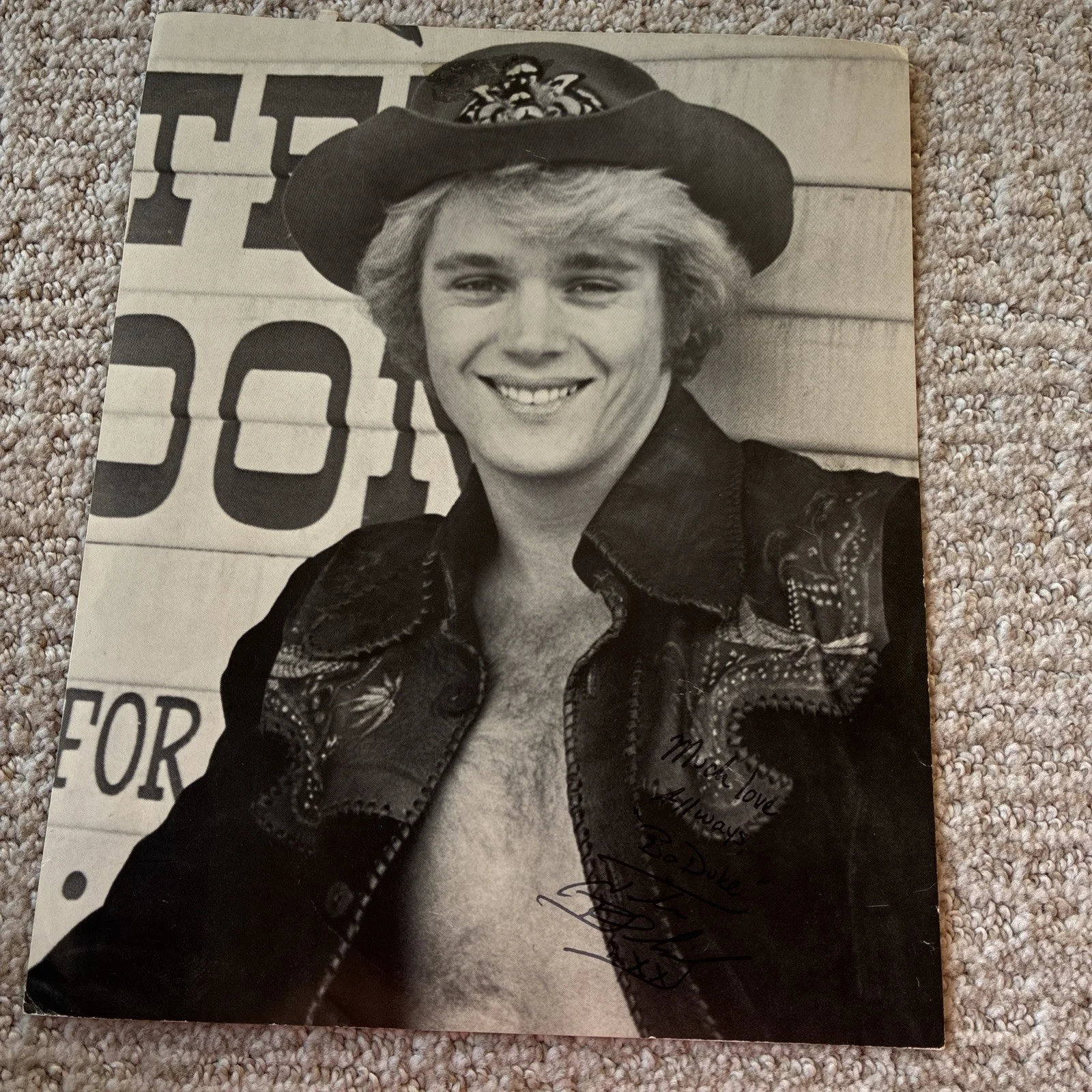 John Schneider — 3 John Schneider Signed 8x10 Black & White and 1 Tom Wopat Singed Promo Photos, image 2