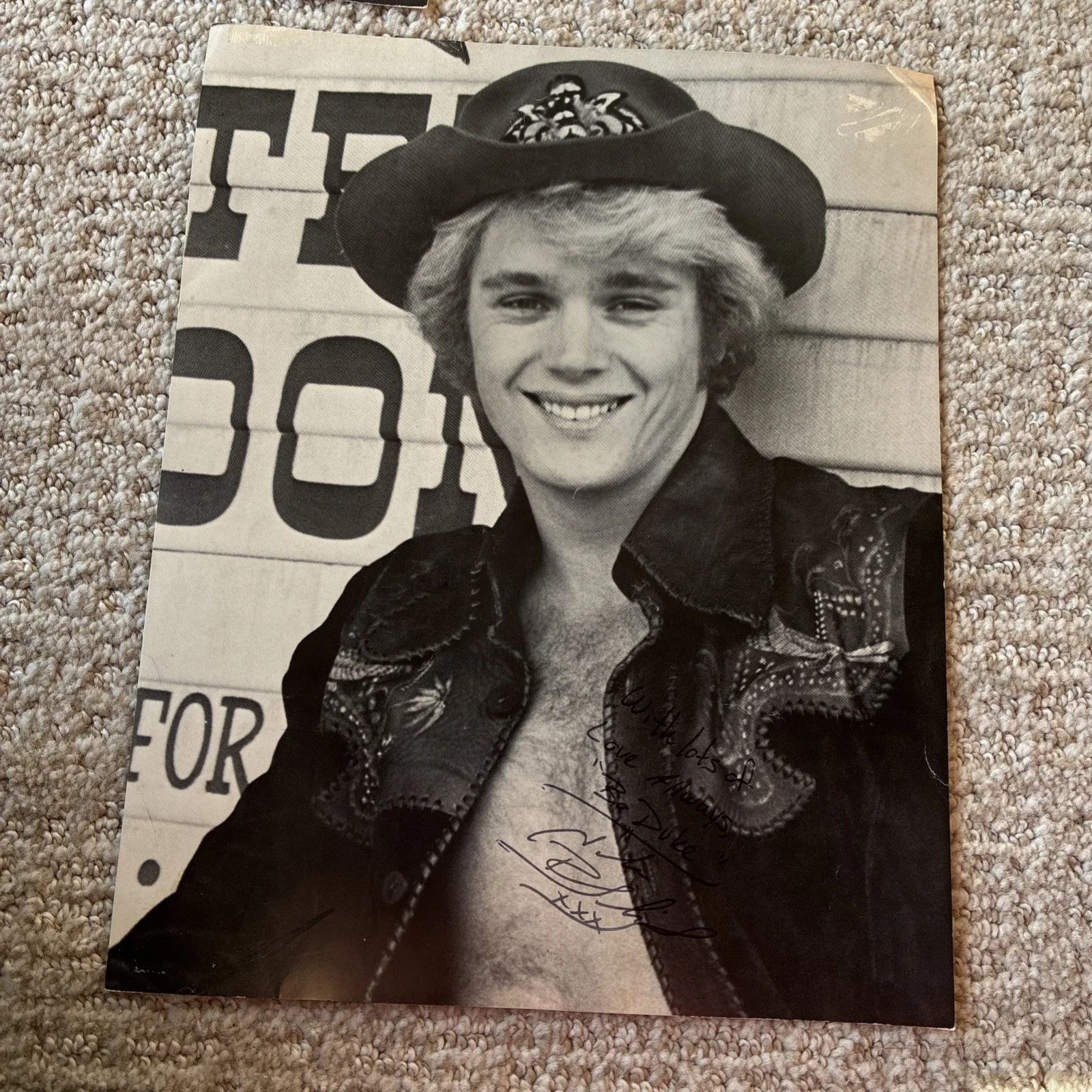 John Schneider — 3 John Schneider Signed 8x10 Black & White and 1 Tom Wopat Singed Promo Photos, image 3