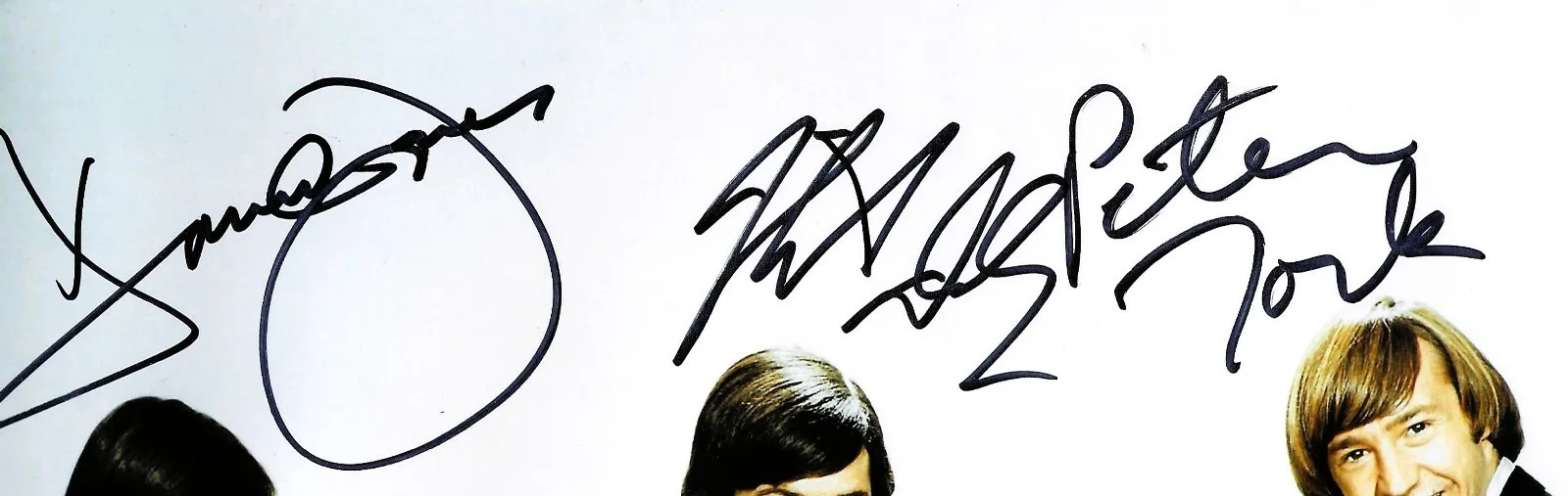 signed THE MONKEES by Davy Jones, Peter Tork & Mickey Dolenz 8x12 with COA, image 2