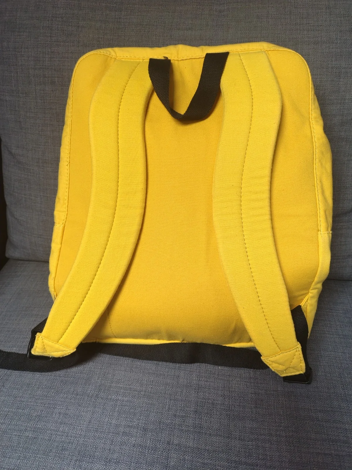 Harry Potter Hufflepuff Backpack Warmer Bros Studios Yellow Canvas Crest Bag, image 4