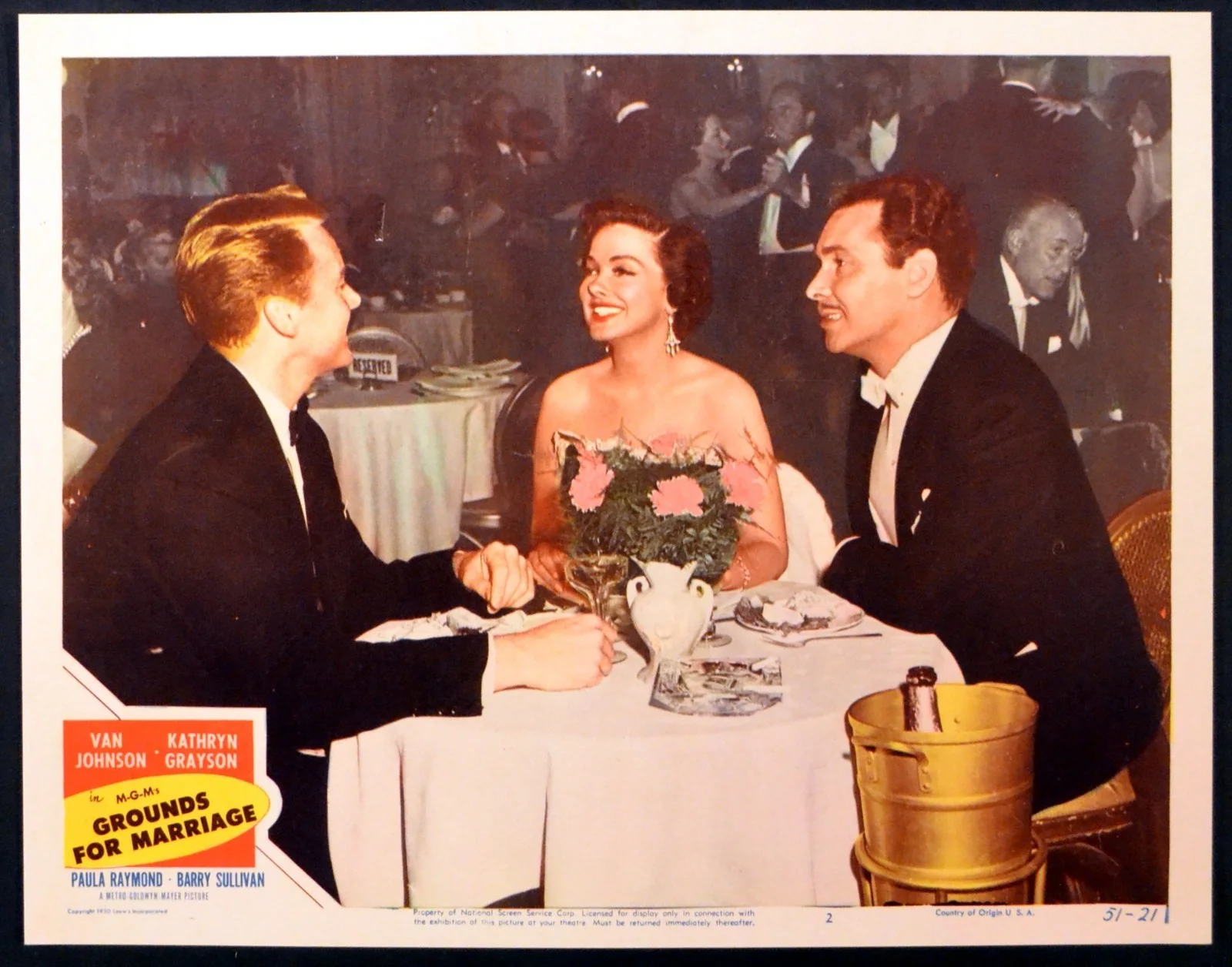GROUNDS FOR MARRIAGE 1951 Kathryn Grayson, Van Johnson LOBBY SET, image 3