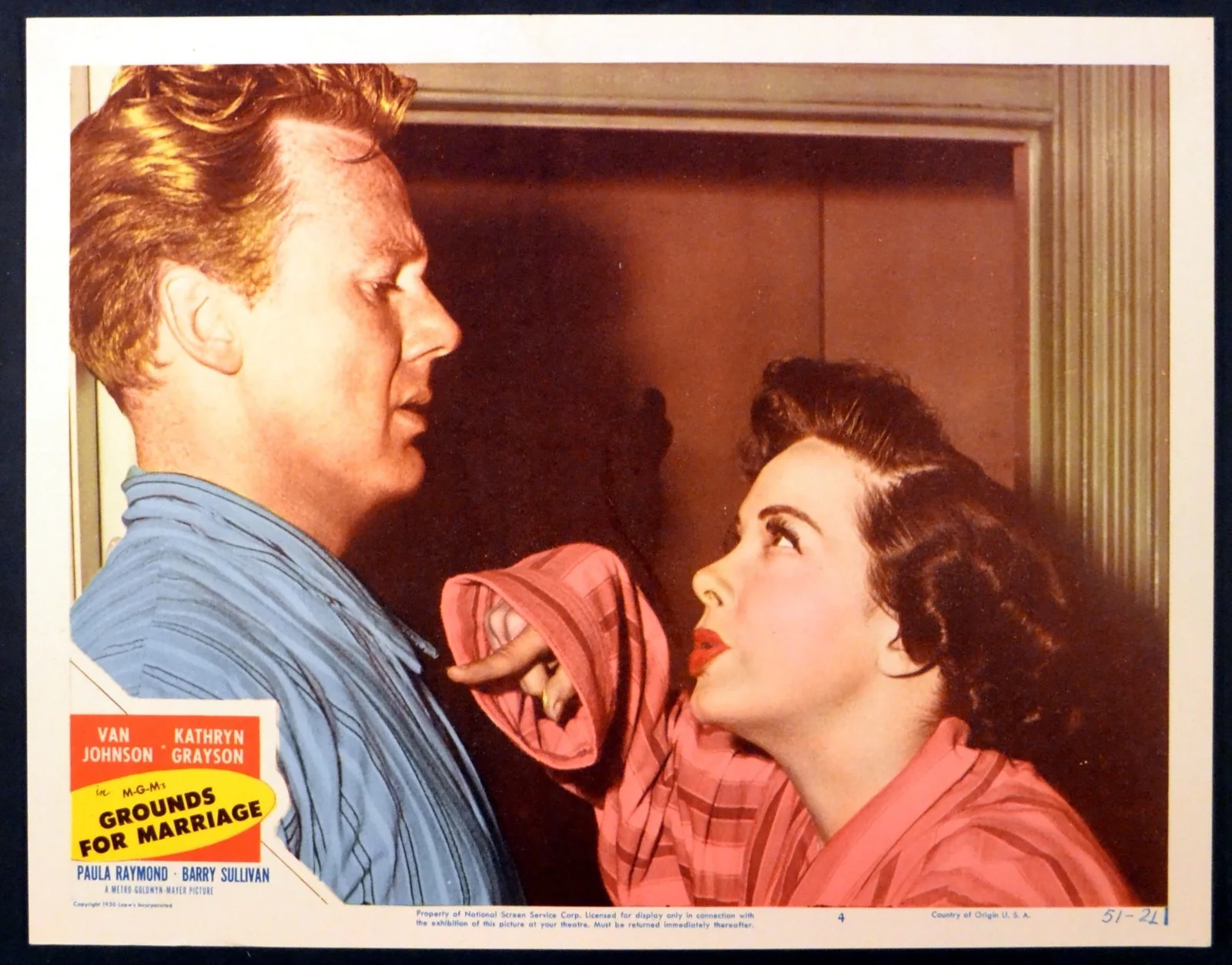 GROUNDS FOR MARRIAGE 1951 Kathryn Grayson, Van Johnson LOBBY SET, image 5