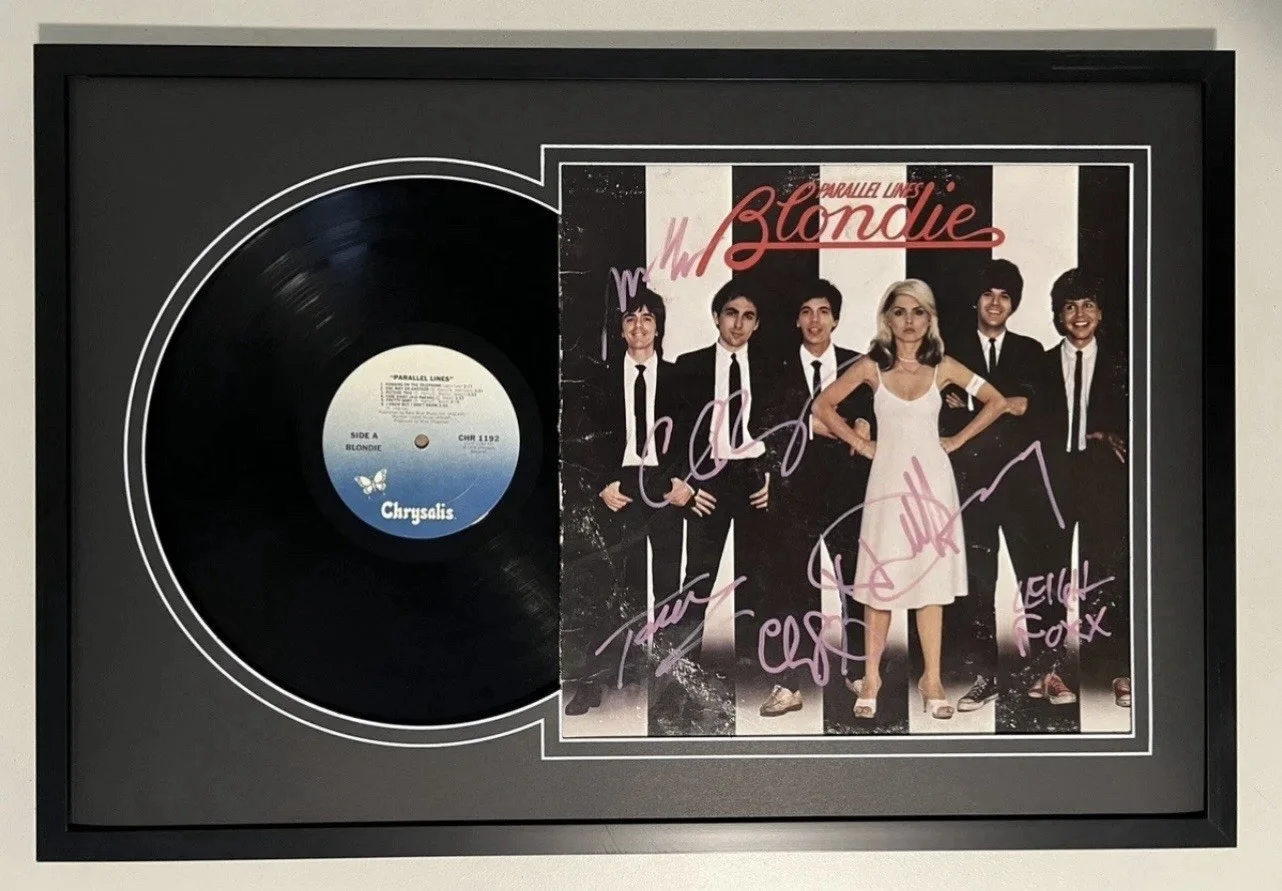 Debbie Harry Blondie + Entire Band Signed Parallel Lines Album COA VERY RARE, image 2