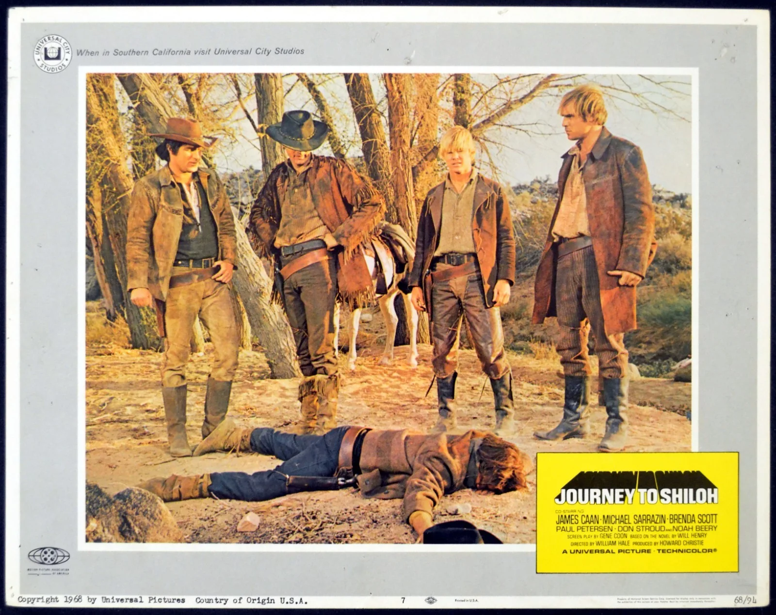JOURNEY TO SHILOH 1968 James Caan, Michael Sarrazin, Brenda Scott 3 LOBBY CARDS, изображение 2