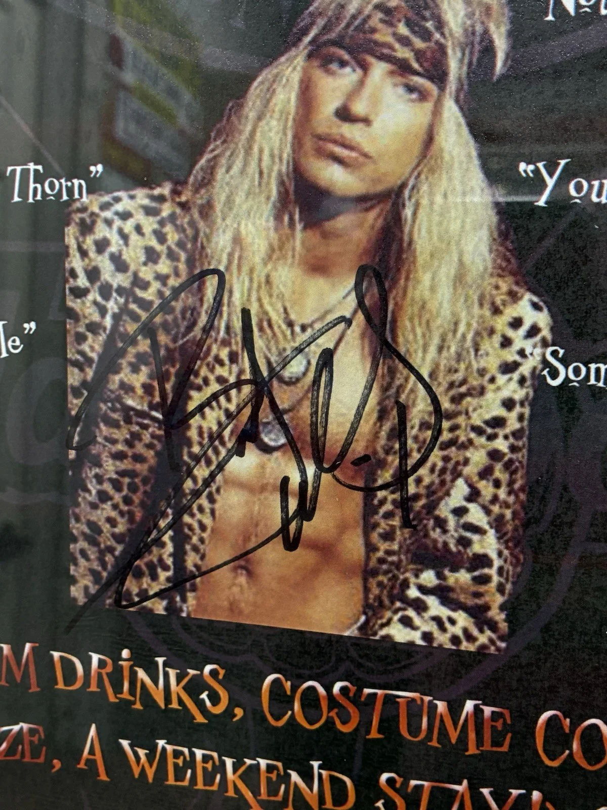 BRET MICHAELS Signed Autographed Framed Poster - 2006 Halloween Sessions Poison, image 4