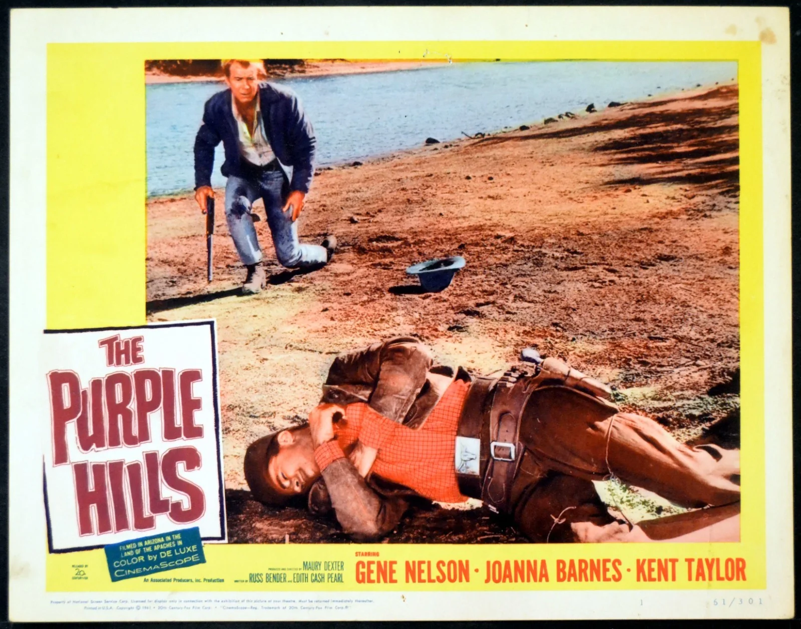 PURPLE HILLS 1961 Gene Nelson, Kent Taylor, Danny Zapien 5 LOBBY CARDS, изображение 2