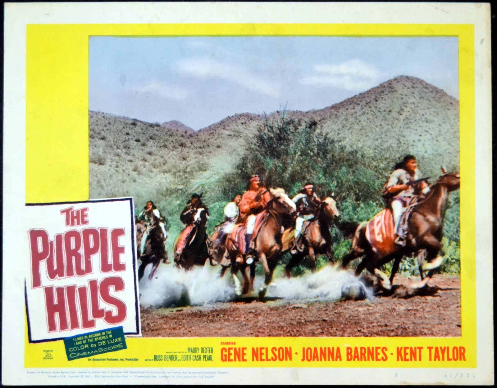 PURPLE HILLS 1961 Gene Nelson, Kent Taylor, Danny Zapien 5 LOBBY CARDS, изображение 4