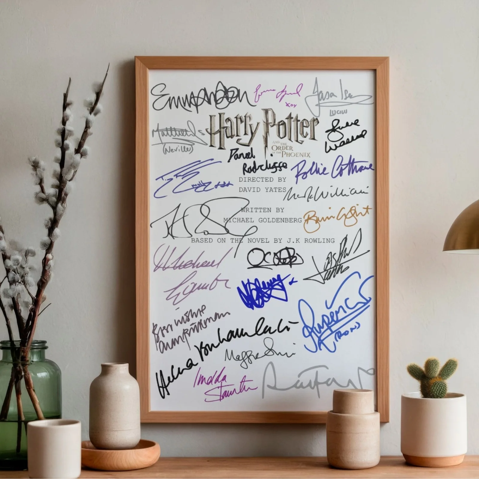 Harry Potter and The Order of The Phoenix Inspired Poster A4 Script Style Print, изображение 2
