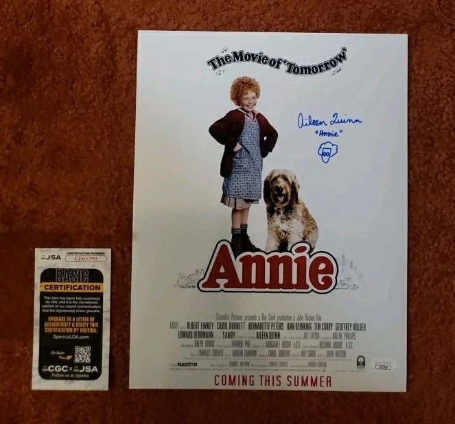 *AILEEN QUINN* 10X13 Annie (1982) Movie Poster Photo Signed Autographed AUTO JSA, изображение 2