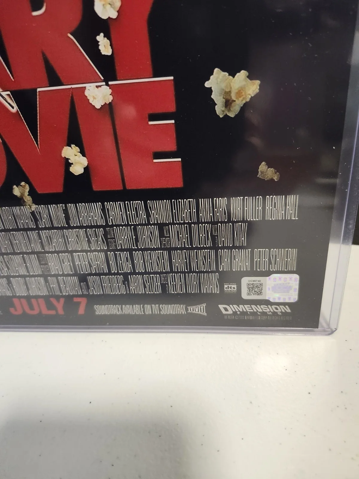 Dave Sheridan — Autographed DAVE SHERIDAN Signed A SCARY MOVIE Poster 11"x17" OCC COA, image 3