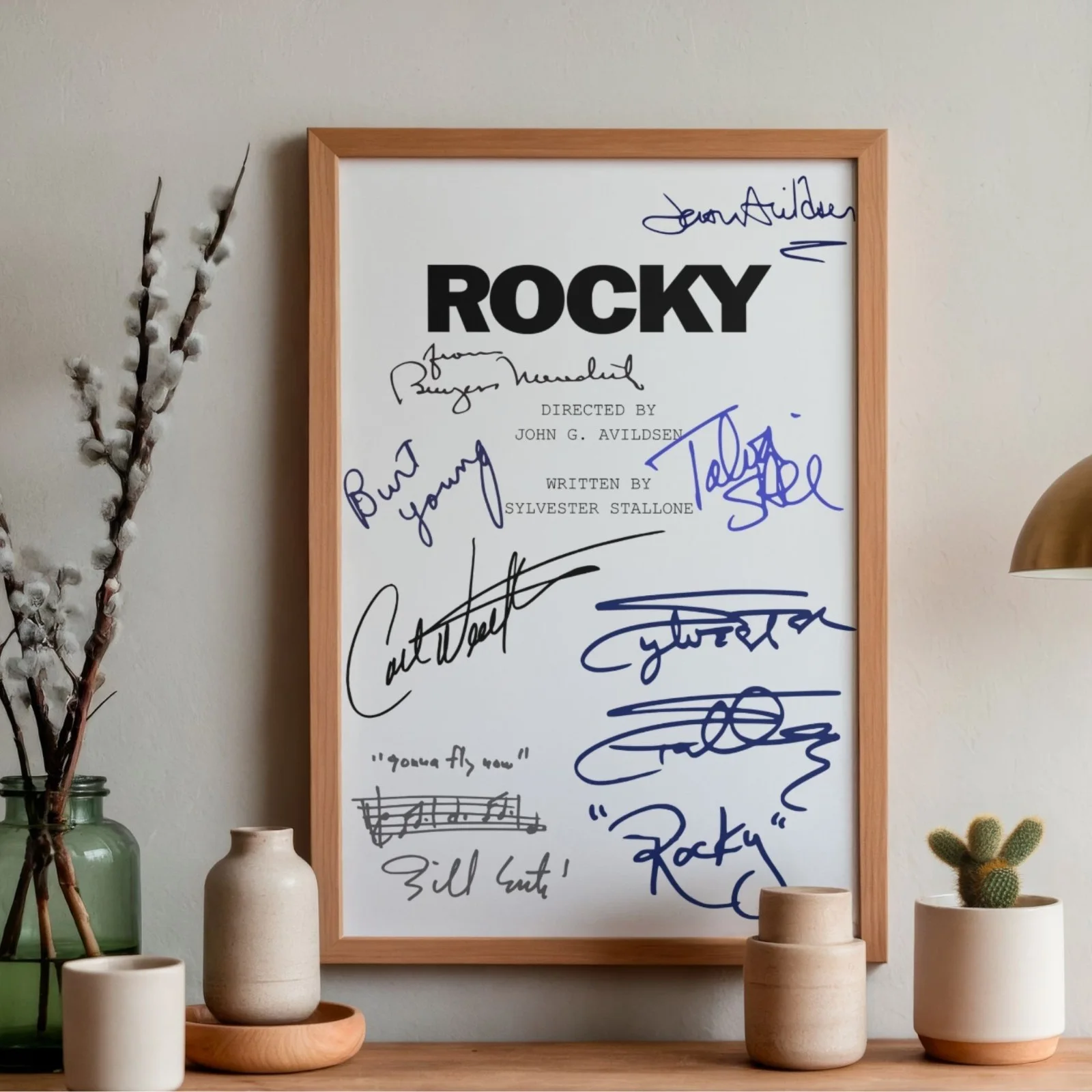 Rocky Inspired Poster A4 Pre-Printed Signature Script Style Wall Art Film Gift, изображение 2