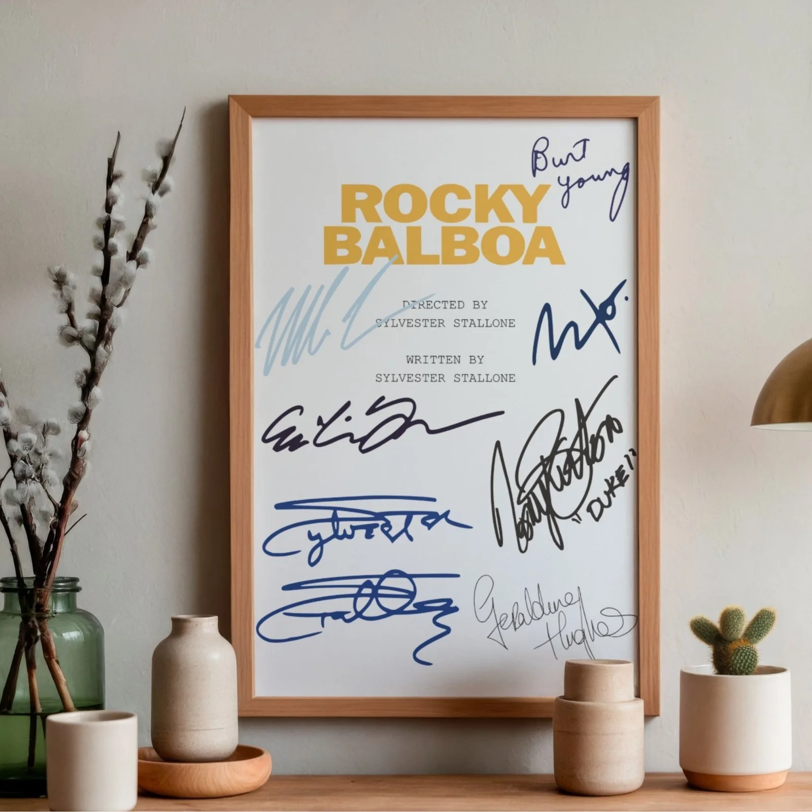 Rocky Balboa Inspired Poster A4 Pre-Printed Signature Script Style Print Art, image 2