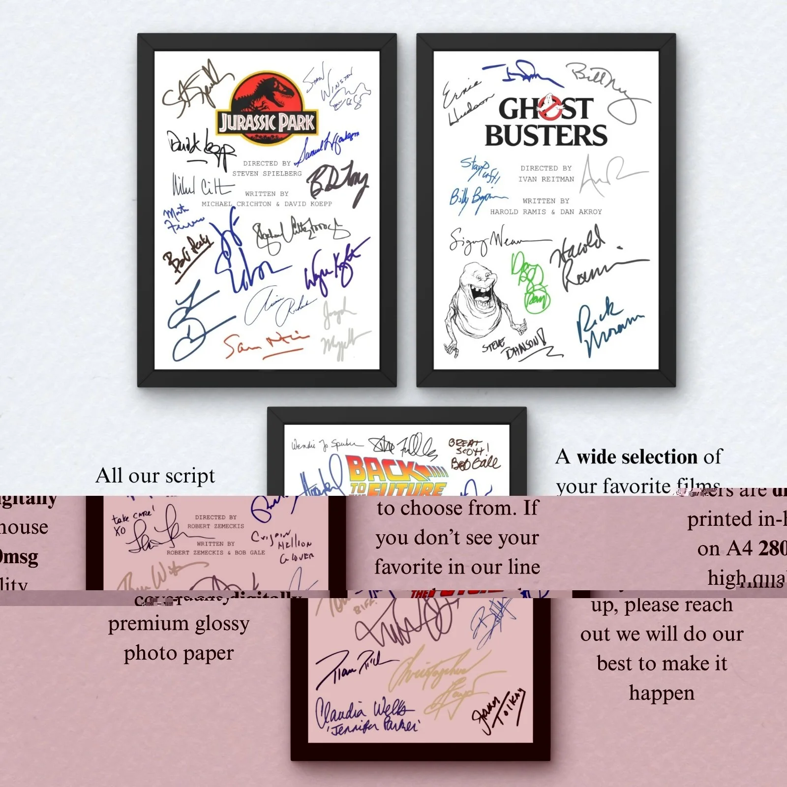 Rocky 2 Inspired Poster A4 Pre-Printed Autograph Script Style Print Film Gift, image 3