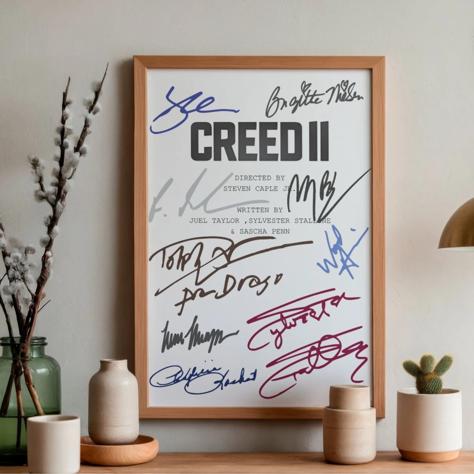 Creed 2 Inspired Poster A4 Pre-Printed Autograph Print Script Style Wall Art, image 2