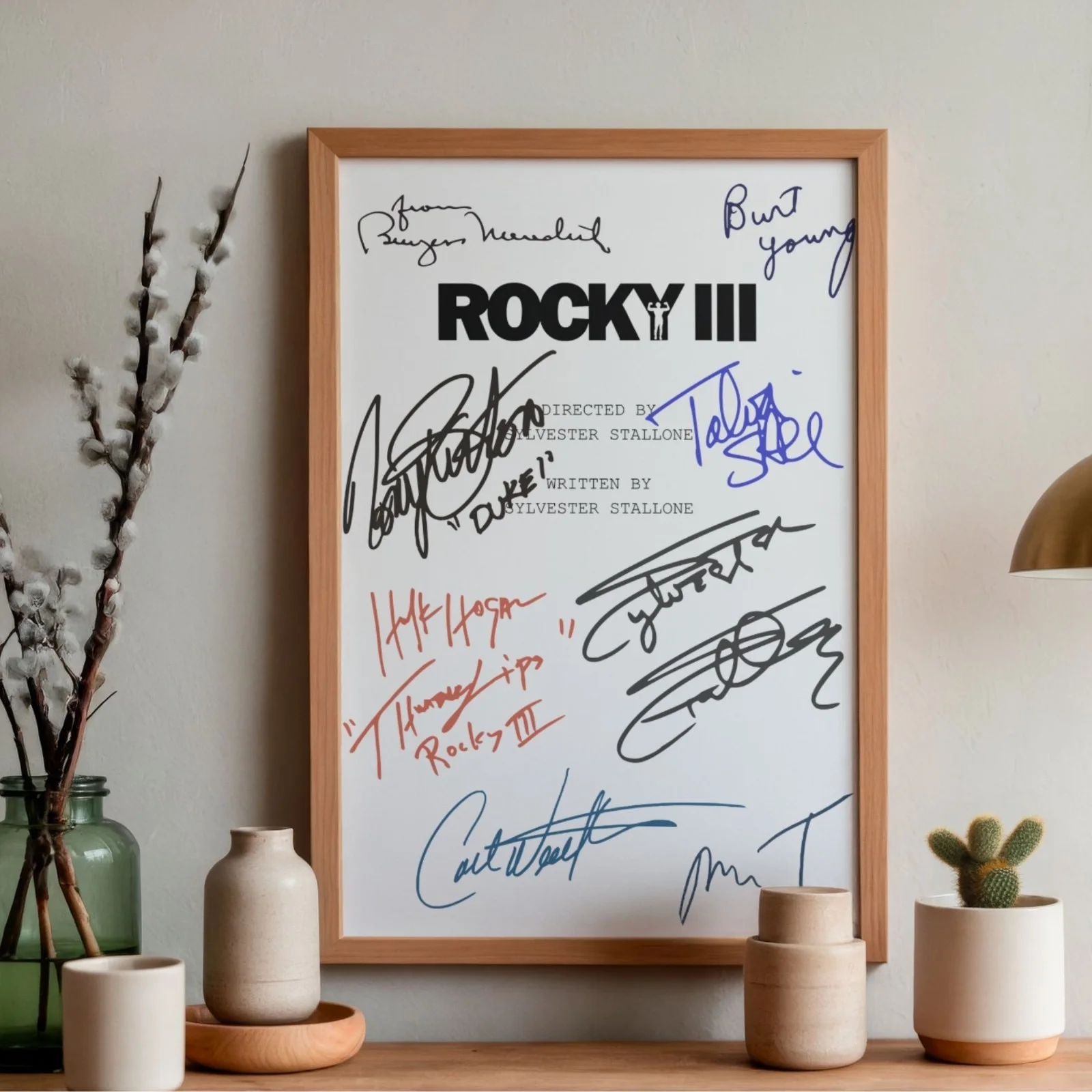 Rocky 3 Inspired Poster A4 Pre-Printed Signature print Wall Art Film Gift, изображение 2