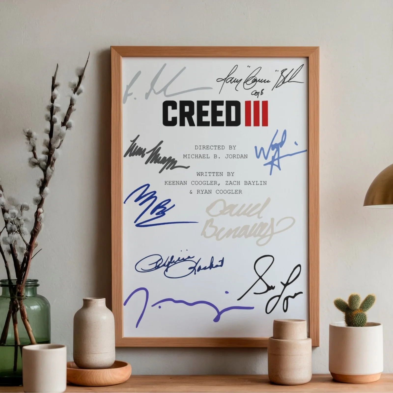 Creed 3 Inspired Poster A4 Pre-Printed Autograph Print Script Style Film Gift, image 2
