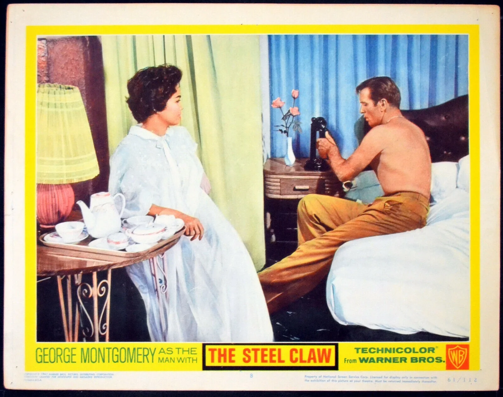 STEEL CLAW 1961 George Montgomery, Charito Luna 2 LOBBY CARDS, image 2