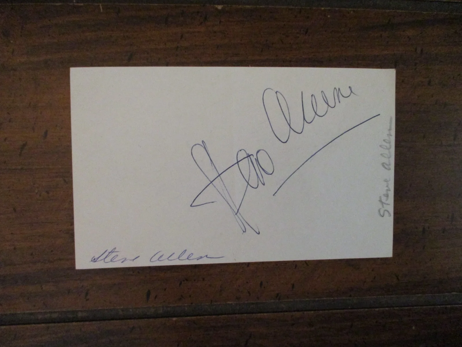 JAYNE MEADOWS(D-2015)/STEVE ALLEN(D-2000) Signed Vintage 3" x 5" Paper/Sheet, изображение 3