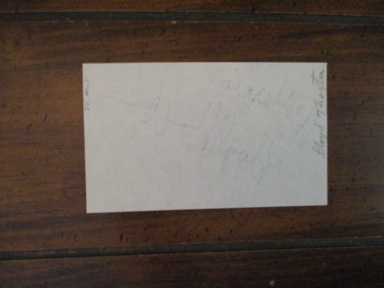 LLOYD THAXTON (Died in 2008) ("Funny You Should Ask") Signed 3 x 5 Paper/Sheet, image 2