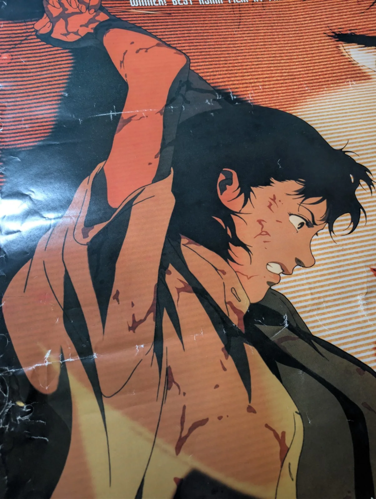 Satoshi Kon — Perfect Blue Movie Poster (Damaged) Signed And Sketched By Satoshi Kon 27"x39", изображение 4