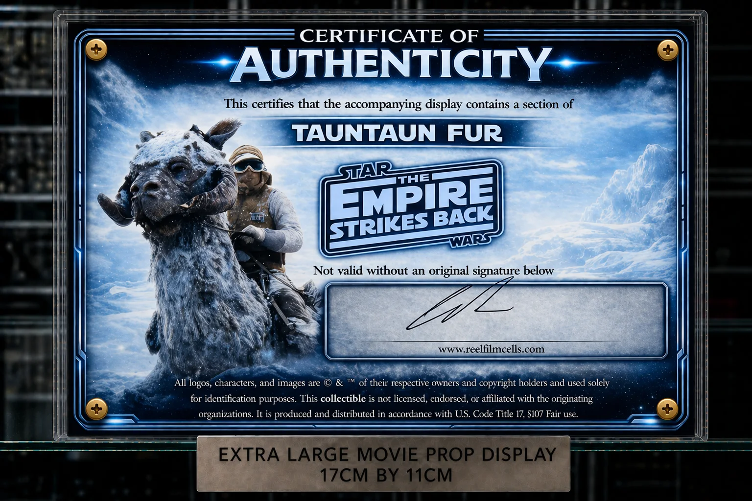 XL Screen-Used Tauntaun Fur Fragment – Star Wars The Empire Strikes Back Prop, изображение 2