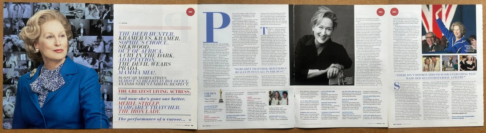 MERYL STREEP as MARGARET THATCHER - 2012 full page UK magazine poster, image 2