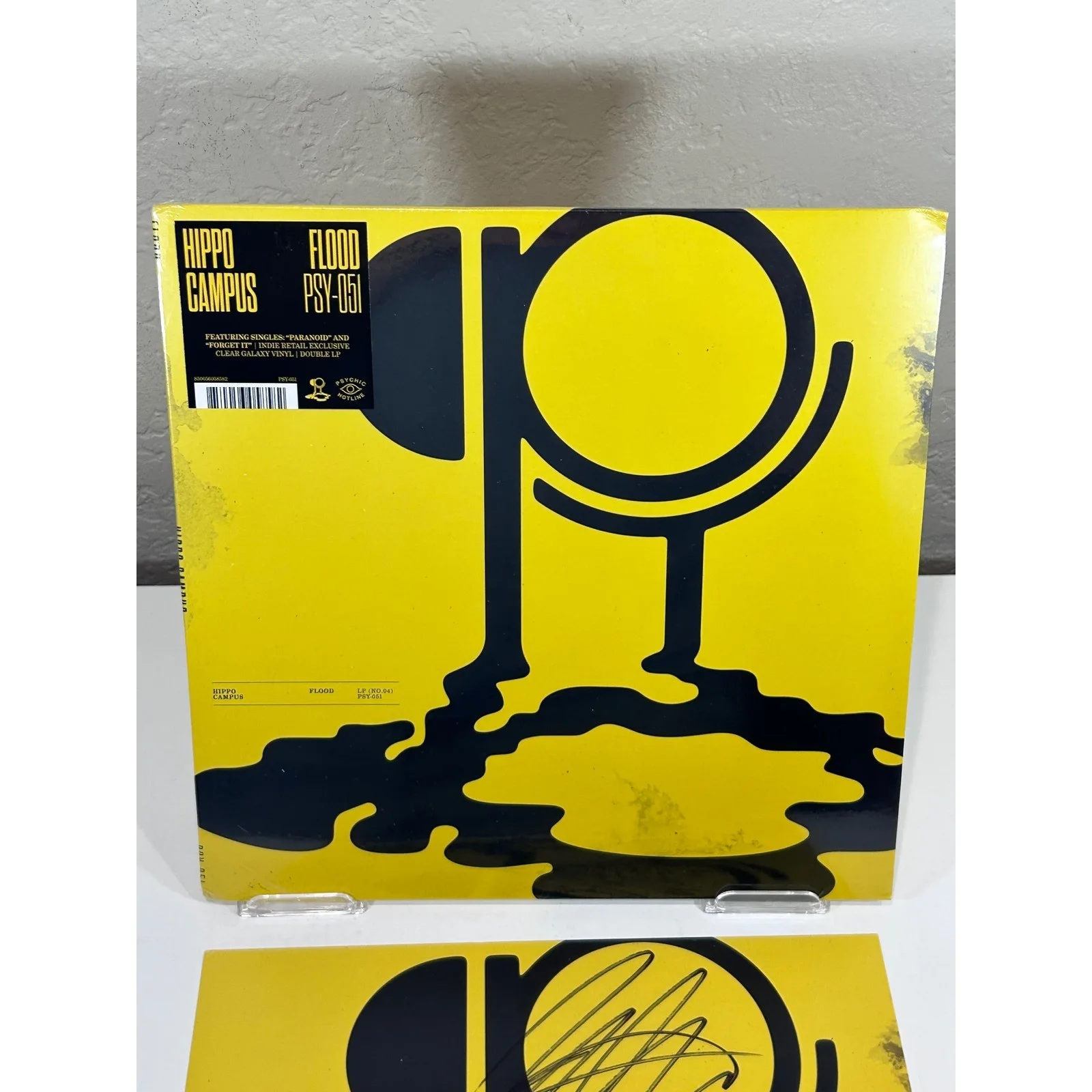Hippo Campus Flood PSY-051 Indie Exclusive Clear Galaxy Vinyl Double LP Signed, изображение 3