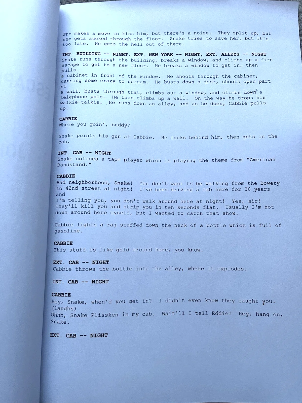 Escape From New York Film Screenplay / Script. Kurt Russell., image 2