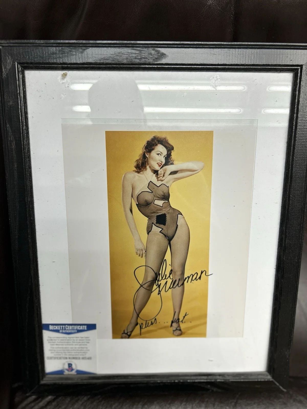 JULIE NEWMAR — JULIE NEWMAR VERY SEXY SIGNED 11x13 PHOTO "CATWOMAN," SIGNED PSS-KAT BECKETT COA