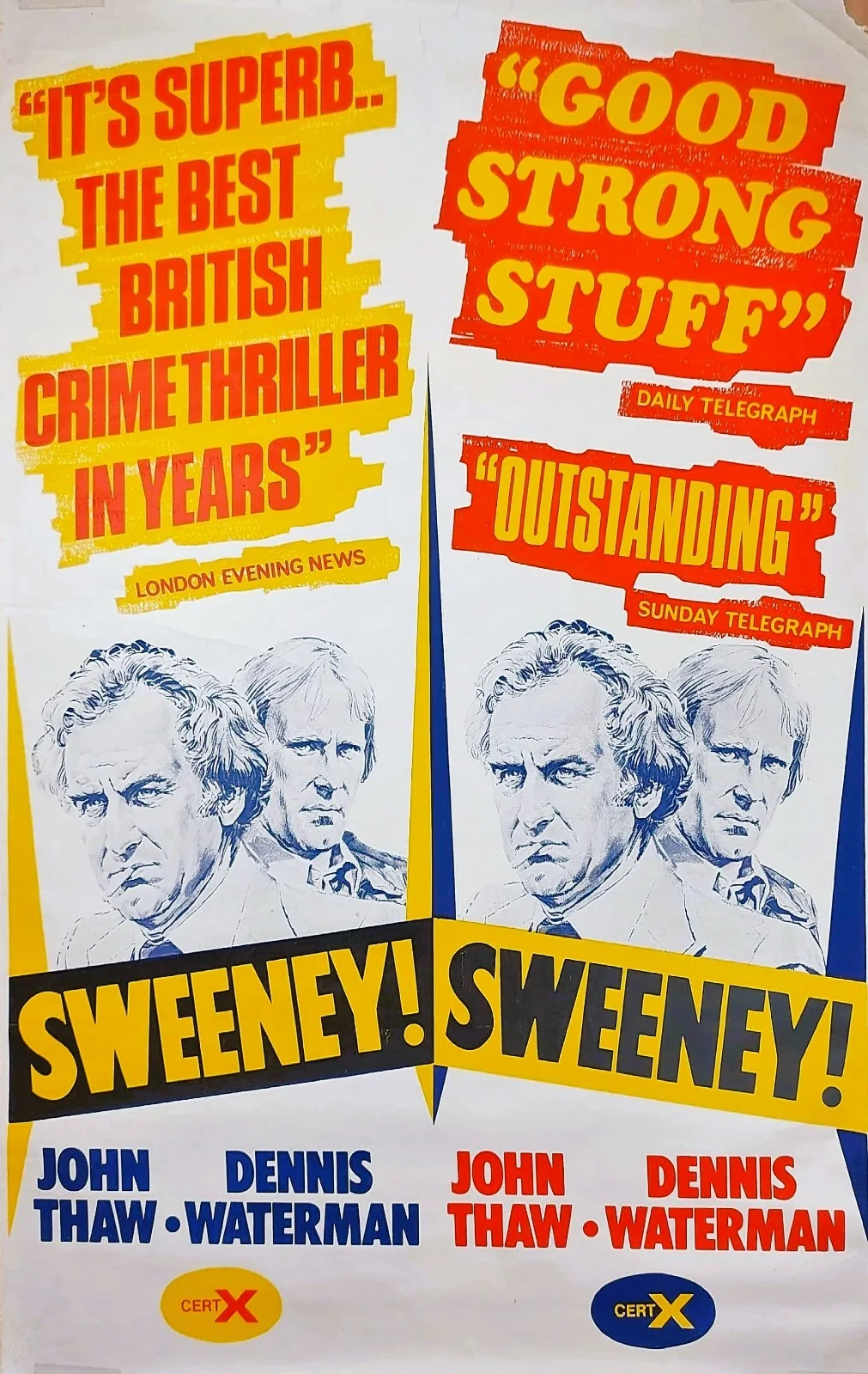 SWEENY! SWEENY! ORIGINAL UK LARGE 40" X 60" FILM POSTER 1977 ROLLED, image 2
