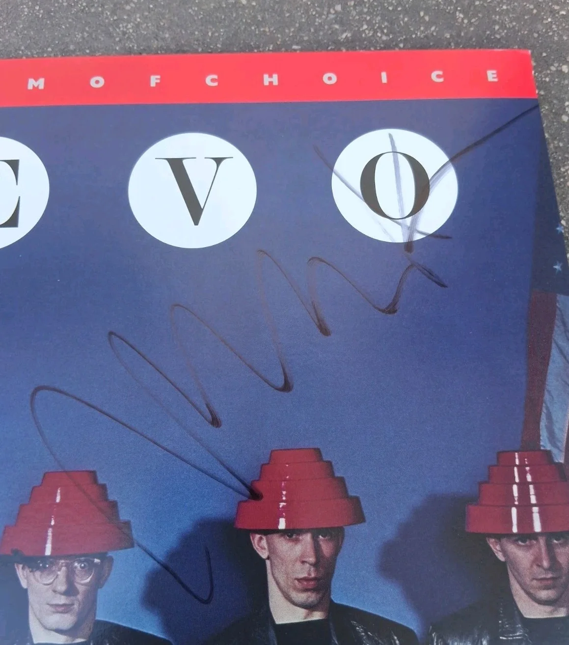 DEVO Signed Freedom Of Choice On White Vinyl LP Signed BY Mark Mothersbaugh, изображение 2
